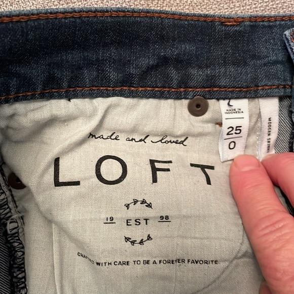 LOFT Modern Skinny Jeans Denim Blue Jeans - Picture 10 of 12